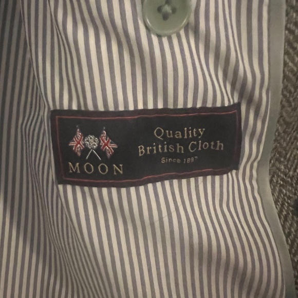 J Crew British Tweed Gray Bristol Wool Blazer Like New US 22 - Picture 3 of 4